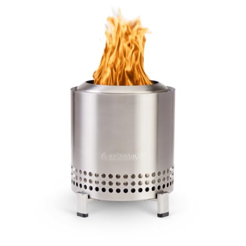 Solo Stove Mesa XL, 7 Inch Tabletop Fire Pit with Stand - Smokeless, Stainless Steel Fire Pit for Camping, Outdoor & Patio- Wood Burning or Pellet Fueled Portable Bonfire, 2.3lbs, Stainless Steel