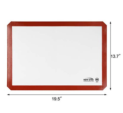 New Star Foodservice 36657 Commercial Grade Silicone Baking Mat Non Stick Pan Liner, 14 x 20 inch (Two-Thirds Size)