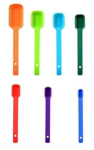 DOTINGHUX Plastic Measuring Spoons 8-Piece,Assorted Colors