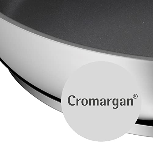WMF Devil 2-Piece Frying Pan Set 28 cm + 20 cm Induction Frying Pan Cromargan Stainless Steel Coated Plastic Handle