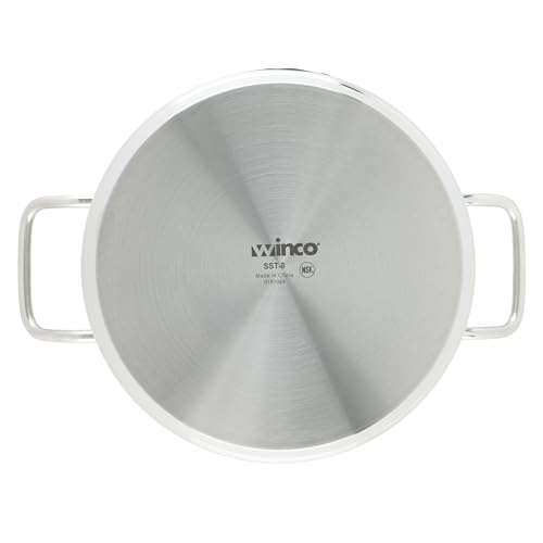 Winco Heavy-Duty Stainless Steel Stock Pot with Cover, 8 Quart