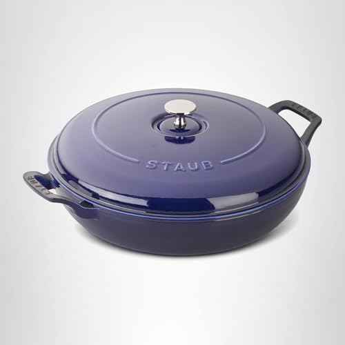 Staub Cast Iron 3.5-qt Braiser - Dark Blue, Made in France