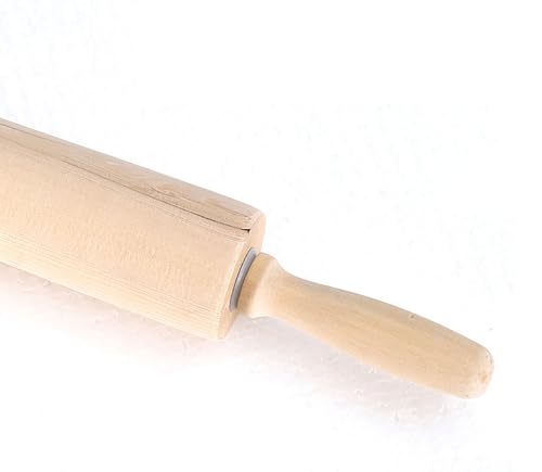 Rolling Pin, 13.8 Inch Wood for Kneading the Dough of Baking Bread, Pizza, Cookie, Noodles (L)