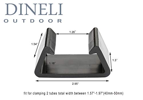 Dineli 20 Pieces Patio Furniture Clips Furniture Sofa Clips Outdoor Sectional Couch Connectors Sofa Outdoor Patio Sets Propane Fire Pit (Black-Sofa Clips)