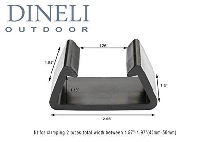 Dineli 20 Pieces Patio Furniture Clips Furniture Sofa Clips Outdoor Sectional Couch Connectors Sofa Outdoor Patio Sets Propane Fire Pit (Black-Sofa Clips)