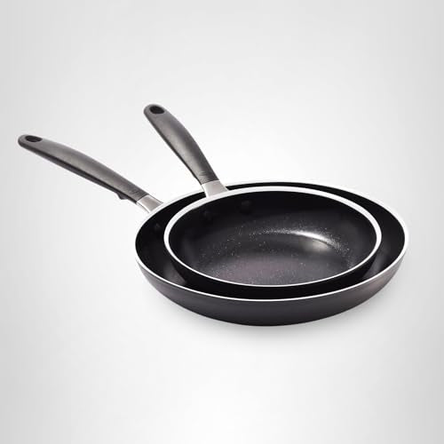OXO Nonstick 8” and 10” Frying Pan Set, PFAS-Free Ceramic Skillets, Dishwasher & Oven Safe, Stay-Cool Silicone Handle