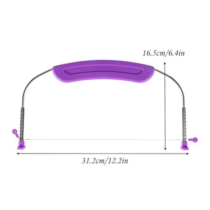 YAMHOHO Adjustable Cake LevCake Cutter Slicer Leveler, 9 Different Height Premium Food Grade Stainless Steel Double Wires Cake Cutter/Slicer/Adjustable Cake Leveler for Leveling and Molding (Purple)