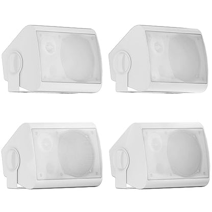 Herdio 5.25 Inches 600 Watts Passive Indoor Outdoor Speakers Wired Waterproof,Wall Mount Speakers with Loud Volume Suitable for Patio,Garden Home Theater