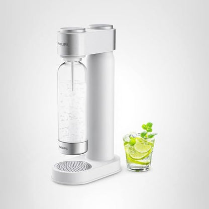 Philips Sparkling Water Maker, Soda Streaming Machine with Quick Twist Bottle, 1L BPA free PET Carbonating Bottle, Soda Maker Compatible with 60L CO2 Carbonator (NOT Included), ADD4902BKOQ/37