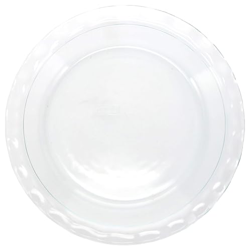 Pyrex C-209 Clear Fluted Rim Glass Pie Plate 9.5 in x 1.6 in (24 cm) - Made in USA