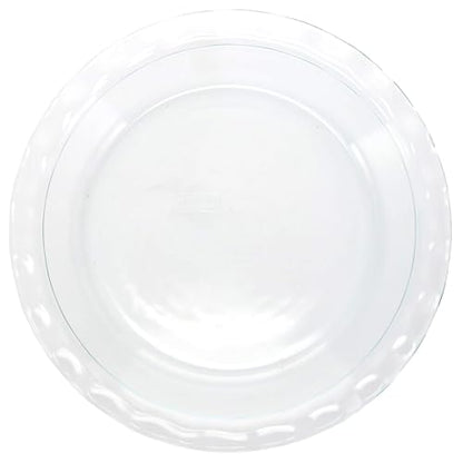 Pyrex C-209 Clear Fluted Rim Glass Pie Plate 9.5 in x 1.6 in (24 cm) - Made in USA