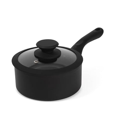 Brooklyn Steel Co. Milky Way Collection 1.5QT Nonstick Saucepan with Lid – Solid Onyx