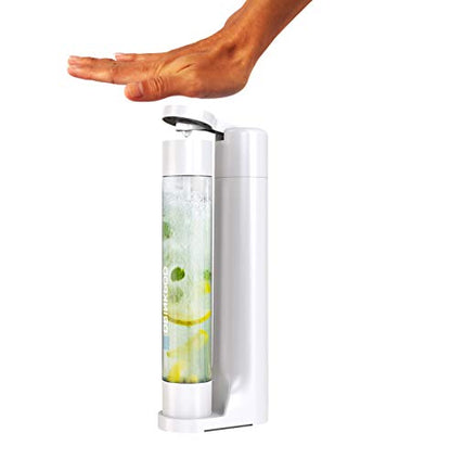FIZZpod Soda Maker - Fizzy Drink Machine with 3 PET Bottles, 3 Caps, 1 Carbonator Cap and Manual - Make Homemade Sparkle Water, Juice, Coffee, Tea and Cocktail Drinks with Fruit (White)