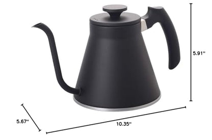 Hario V60 "Fit" Gooseneck Drip Kettle, 1200ml, Matte Black