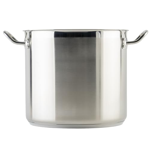 Winware Stainless Steel 16 Quart Stock Pot with Cover, Silver