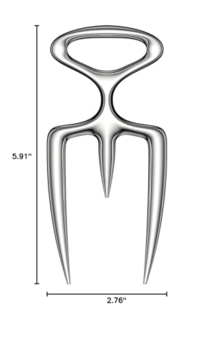 qAp quality art Practical-18/8 Stainless Steel Meat Carving Fork for Securely Holding and Slicing Large Cuts (6 Inch)