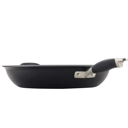 Anolon Advanced Home Hard Anodized Nonstick Frying Pan, 14.5 Inch – Large Skillet with Helper Handle, 14 Inch Nonstick Frying Pan, Durable Cookware - Onyx