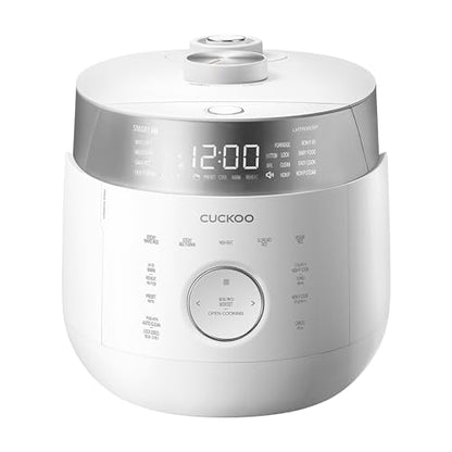 CUCKOO Twin Pressure Rice Cooker 6-Cup Uncooked / 12-Cup Cooked with Induction Heating Technology, 20 Menu Modes with Voice Guide, Versatile Rice Maker Multi-Cooker & Pressure Cooker (CRP-LHTR0609FW)
