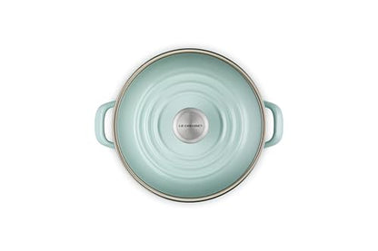 Le Creuset Enamel on Steel Traditional Stockpot, 8 qt., Sea Salt with Stainless Steel Knob