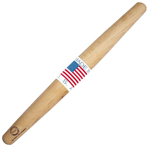 Sugar Maple French Style Rolling Pin - Tapered, Non-Stick, Ergonomic Design for Precision Baking, 18 Inches By Top Notch Kitchenware