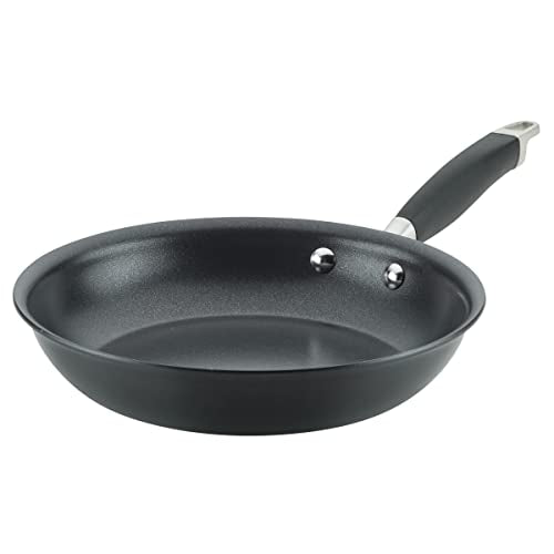 Anolon Advanced Home Hard Anodized Nonstick Skillet, 10.25 Inch – 10 Inch Fry Pan, Non Stick Saute Pan, Durable Cooking Skillet - Onyx