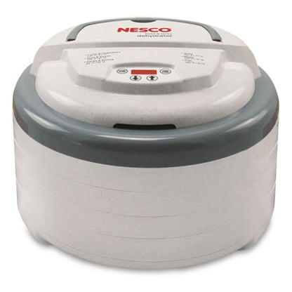 Nesco FD-79 Snackmaster Pro Digital Food Dehydrator for Snacks, Fruit, Beef Jerky, Meat, Vegetables & Herbs, Gray, 4 Trays, 1 Count (Pack of 1),Grey