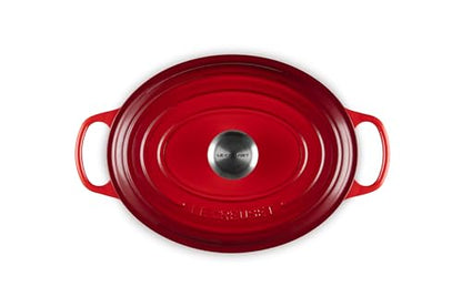 Le Creuset Enameled Cast Iron Signature Oval Dutch Oven, 5 qt, Cerise