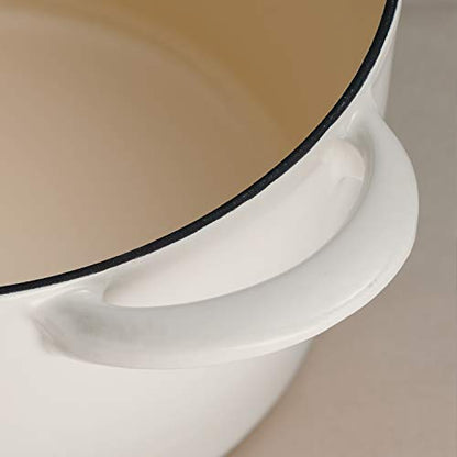 Tramontina 7 Qt Enameled Cast Iron Covered Tall Round Dutch Oven (Latte) - 80131/353DS