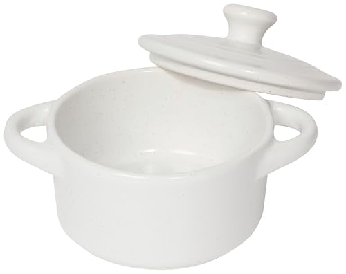 Now Designs by Danica Stoneware Round Cocotte, Speckled, 9 oz