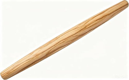 Olive Wood French Rolling Pin, 15 Inch Wooden Rolling Pin for Baking