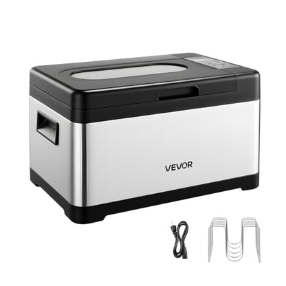 VEVOR Sous Vide Cooker, 800W Sous-Vide Machine, Suveed Cooking Machine with LED Digital Display, Glass Lid, Precise Temperature & Timer Control, for Family & Friends, All-in-One Sous Vide Pot