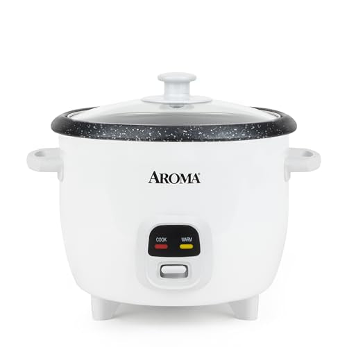 AROMA® 6-Cup (Cooked) / 1.5Qt. Bonded Granite® Rice & Grain Cooker, ARC-863NG