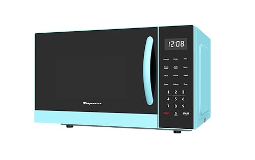 FRIGIDAIRE 0.9-Cubic Feet Microwave Oven with Oversized Display, Blue