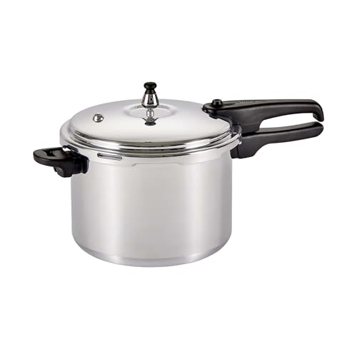 Mirro 92160A Polished Aluminum 10-PSI Pressure Cooker Cookware, 6-Quart, Silver -