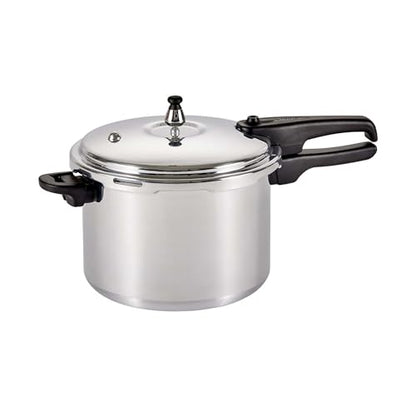 Mirro 92160A Polished Aluminum 10-PSI Pressure Cooker Cookware, 6-Quart, Silver -