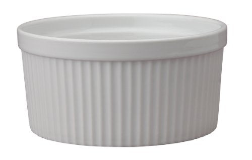 HIC Kitchen Souffle, Fine Porcelain, For Baking Custards, Souffles, Casseroles, And Side Dishes, 32-Ounce (1-Quart) Capacity