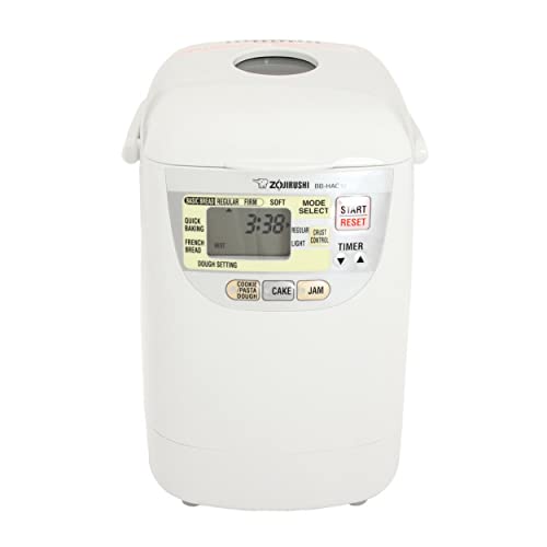 Zojirushi BB-HAC10 Home Bakery 1-Pound-Loaf Programmable Mini Breadmaker, White