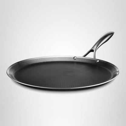 HexClad 13 Inch Hybrid Nonstick Griddle Pan for Stovetop, Stay-Cool Handle, Dishwasher and Oven Safe, Induction Ready, Compatible with All Cooktops