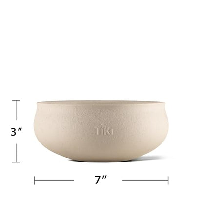 TIKI Citronella Candle 2-Pack – 7-Inch White Wax Bowl with Concrete Finish – Outdoor Decorative Candles for Patio, Deck, Garden, Backyard & Camping