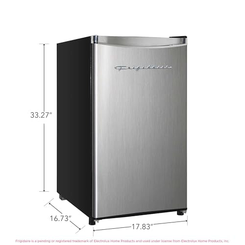 Frigidaire EFR323 3.2 cu ft Compact Fridge, Mini Refrigerator, Stainless Steel, Platinum Series
