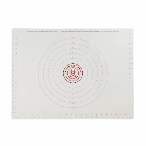 King Arthur Baking Company Rolling Mat, Non-Slip Non-Stick Silicone Baking Mat, For Kneading, Rolling, And Measuring Dough