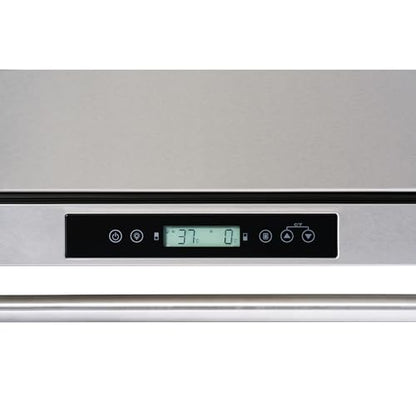 NewAir 24” Dual Zone Outdoor Beverage Fridge and Freezer | Freestanding or Built-In Under counter Refrigerator for Outside Patio | Dual Drawers that Refrigerate and Freeze | Stainless Steel