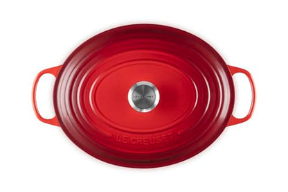 Le Creuset Enameled Cast Iron Signature Oval Dutch Oven, 8 qt., Cerise