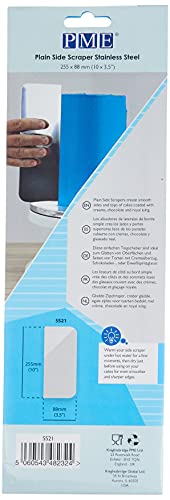 PME Extra Tall Stainless Steel (25cm/10in) Cake Scraper,