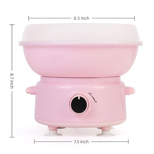 Cotton Candy Maker, Mini Pink Cotton Candy Machine for Weddings, Birthday Parties, Easter, Easy to Clean, Home Use