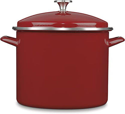 12QT STOCKPOT W/COVER RED