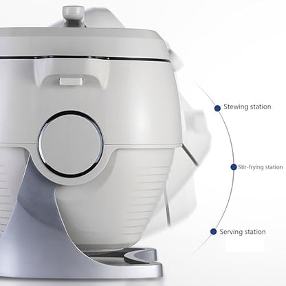 Xoiasth Automatic Cooking Machine, Auto Cooking Wok Fried Rice Machine, One-Click Smart Start, Three Speed Adjustable, 360 ° Automatic Rotation, with Smart Touch