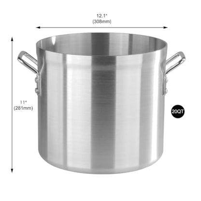 New Star Foodservice 20 Qt Aluminum Stock Pot, No Cover