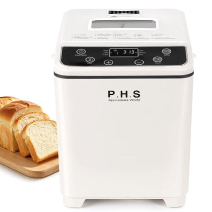 PHS Bread Maker Machine, 2LB Automatic Bread Machine, 20 Programs