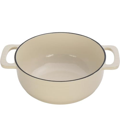 6QT Cast Iron Dutch Oven with Lid, Heavy Duty Cast Iron Dutch Oven Pot with Dual Handles for Braising, Stews, Roasting, Bread Baking
